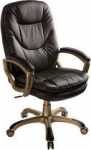 Кресло руководителя CH-868 AXSN/Coffee (экокожа темно-коричневая, пластик-золотистый) 