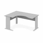 Стол эргономичный 160x120x74.5 серый шагрень