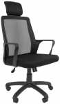 Кресло руководителя РК 215 спинка сетка черная/сиденье ткань TW черная 