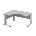 Стол эргономичный 160x120x74.5 серый шагрень