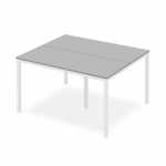 Станция рабочая офисная 140x120.8x75 серый шагрень + белый