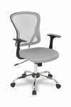 Кресло для персонала College H-8369F/Grey, хром, ткань/сетка, цвет серый 