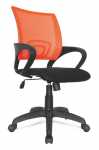 Кресло оператора ФОРМУЛА спинка - сетка оранжевая  / сиденье ткань черная  B-14 