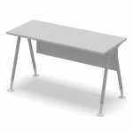 Стол офисный рабочий 140x59.6x75 серый шагрень