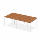 Станция рабочая офисная 240x120.8x75 итальянский орех + белый