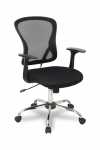 Кресло для персонала College H-8369F/Black, хром, ткань/сетка, цвет черный 