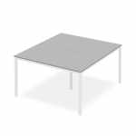 Станция рабочая офисная 140x158x75 серый шагрень + белый
