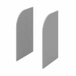 Боковые панели для комбинации стоек-ресепшн 57.9x1.8x114.5 серый шагрень