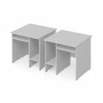 Стол компьютерный офисный 82x80x74.5 серый шагрень
