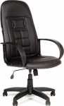 Кресло для руководителей CH 727, экокожа (terra) матовая черная 