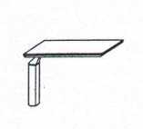 LUX LX 010WE Приставной стол (110х60х74), топ-венге, ноги-алюмин. венге/алюминий