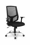 Кресло для персонала College HLC-1500/Black, хром, ткань/сетка, цвет черный 